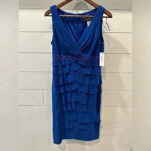 Alex Evenings Royal Blue Tiered Formal Dress- size 8